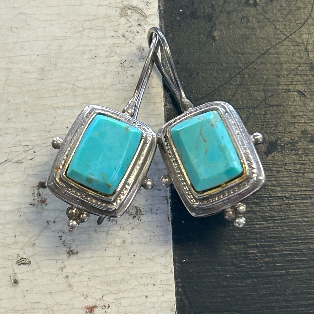 Turquoise and Silver Earrings